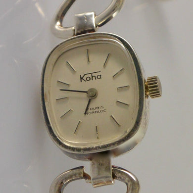 Koha Incabloc Handaufzug Uhr / 17 Rubis / 835er Silber