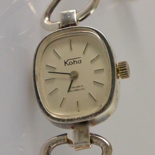 Koha Incabloc Handaufzug Uhr / 17 Rubis / 835er Silber