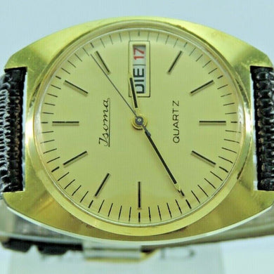 Vintage Isoma Quarz Herrenuhr / Vergoldet / Antimagnetic