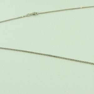 Vintage Damen 835er Silber Kette mit Zirkonia Anhänger 925er Silber "B"
