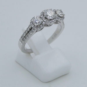 Past Present Future Ring Diamant 2,0 ct / 585er - 14 K Gold Gr. 55 17,5 mm Ø