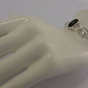 Armreif / 800er Silber / ⌀ 5,5 cm / Aventurin