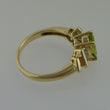Laden Sie das Bild in den Galerie-Viewer, Vintage Damenring mit Peridot&amp; Diamanten ca,1.0 ct /585er 14 Karat Gelbgold
