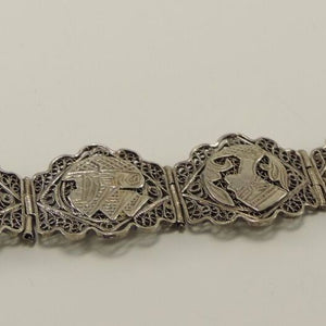 Antik Art Deco Armband Silber 835er filigran floral