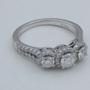 Past Present Future Ring Diamant 2,0 ct / 585er - 14 K Gold Gr. 55 17,5 mm Ø