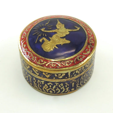 Vintage Pillendose Vergoldet
