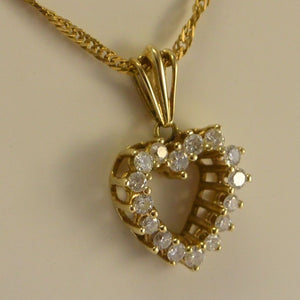 Vintage Anhänger mit ca. 0.80 ct Brillanten / 585er 14 Karat Gold / ohne Kette