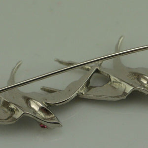 Vintage Brosche Schwalben / 835er Silber