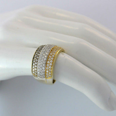 Damenring - mit Zirkonia / 925er Silber -Vergoldet 59 18,8 mm Ø