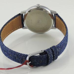 Damenuhr mit Bildziffernblatt / Quartz / Jeansarmband