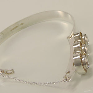 Vintage Armreif mit Zirkonia / 925er Silber