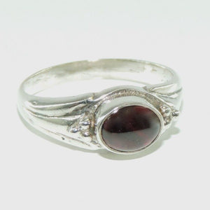 Vintage Damenring Silber 925er mit Turmalin 59 18,8 mm Ø
