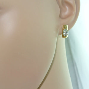Vintage Ohrringe mit Zirkonia / 333er - 8 Karat Gelbgold