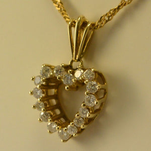 Vintage Anhänger mit ca. 0.80 ct Brillanten / 585er 14 Karat Gold / ohne Kette