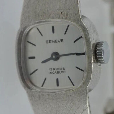Vintage Geneve - 17 Rubis / Damenuhr 835er Silber