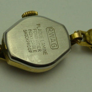 JUNGHANS 15 Jewels Damenuhr Handaufzug Edelstahl vergoldet