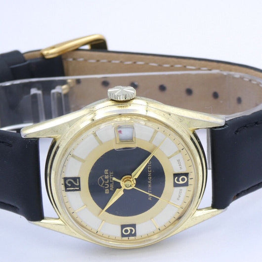 Vintage Buler Arlette Antimagnetic Herrenuhr / Handaufzug Ref-1230