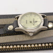 Laden Sie das Bild in den Galerie-Viewer, CRYSTAL BLUE DAMEN UHR STRASS LEDER
