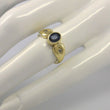 Laden Sie das Bild in den Galerie-Viewer, Vintage Damenring mit Diamant &amp; Saphir / 585er 14 K Gold 54 17,2 mm Ø *
