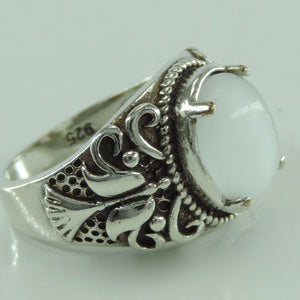 Vintage Damenring mit Mondstein / 925er Silber/ 60 19,1 mm Ø
