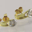 Laden Sie das Bild in den Galerie-Viewer, Vintage Ohrstecker mit Zirkonia 0.25 ct 750er 18 Karat Gelbgold
