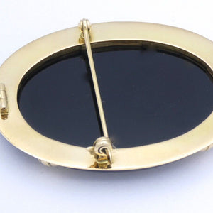 Vintage Anhänger & Brosche "Gemme" / 750er - 18 Karat Gelbgold