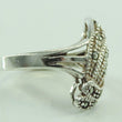 Laden Sie das Bild in den Galerie-Viewer, Vintage Damen Ring mit Markasit / 925er Silber - 51 16,2 mm Ø
