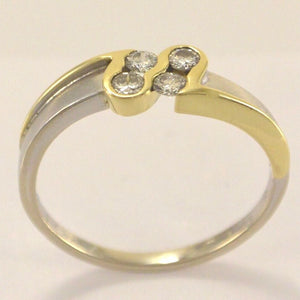 Vintage Damen-Ring mit 0.25ct. Diamanten / 585er 14 Karat Gold - 55 17,5 mm Ø