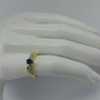 Laden Sie das Bild in den Galerie-Viewer, Vintage Damenring mit Saphir &amp; Diamanten / 375er 9 Karat Gold 54 17,2 mm Ø *
