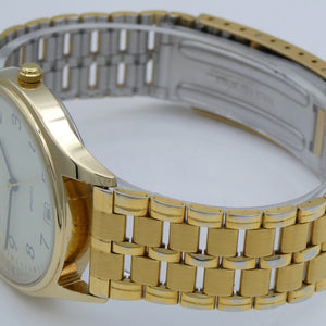 PRIM Herrenuhr Quarz vergoldet Stainless Steel