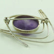 Laden Sie das Bild in den Galerie-Viewer, Vintage Brosche 830er Silber mit Amethyst
