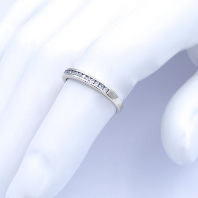 Damenring 585er - 14 Karat Weißgold mit Brillianten ca. 0.12 ct. 52 16,5 mm Ø