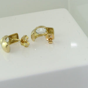 Vintage Ohrringe mit Zirkonia / 333er - 8 Karat Gelbgold