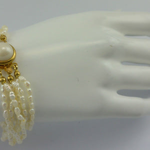 Vintage Damen Perlenkette & Perlenarmband 62cm 2,6 mm Durchmesser