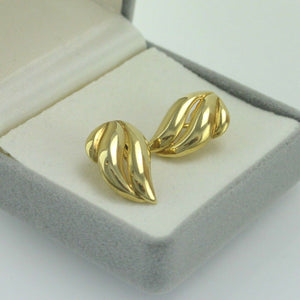 Vintage Ohrclips - in "Flügel-Form" / 333er - 8 Karat Gelbgold