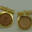 Laden Sie das Bild in den Galerie-Viewer, Manschettenknöpfe - vergoldet / - ca. 15,0 x 15,0 mm

