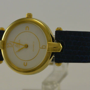 DUGENA - Damenuhr / Quartz / Edelstahl vergoldet & Leder / Cal 4T20