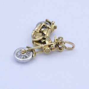 Vintage Anhänger Motorrad - 375er/ 9 Karat Gelbgold