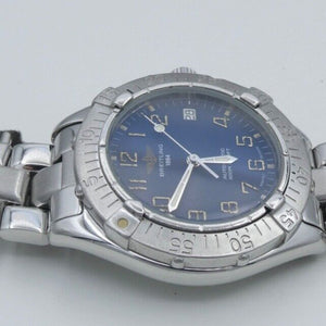 Breitling Automatik Etanche 300 M Datum Edelstahl Herrenuhr Ref. A17035 - 38mm