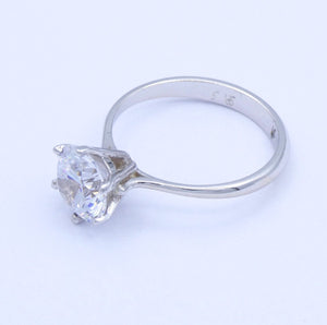 Damenring mit Zirkonia 585er - 14 Karat Weißgold - 54 17,2 mm Ø