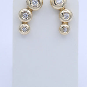 Ohrstecker mit Diamanten 0.50 ct / 585er 14 Karat Gelbgold