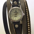 Laden Sie das Bild in den Galerie-Viewer, CRYSTAL BLUE DAMEN UHR STRASS LEDER
