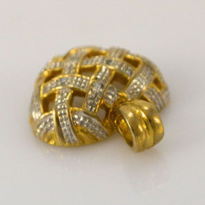 Vintage Anhänger mit ca. 0.10 ct Brillanten / 333er 8 Karat Gold / ohne Kette