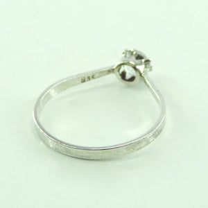 Vintage Damenring 835er Silber mit Zirkonia 59 18,8 mm Ø