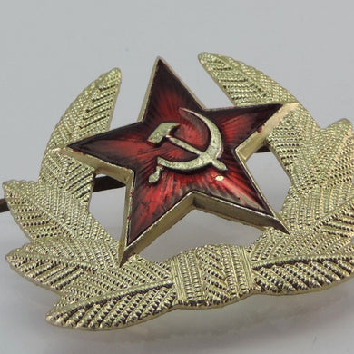 ORIGINAL UdSSR Abzeichen - für Uniform-Mütze / Hammer & Sichel / Rote Armee