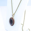 Laden Sie das Bild in den Galerie-Viewer, Vintage Kette &amp; Anhänger mit Granat / 333er 8 Karat Gold 45cm
