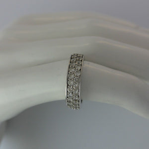 Bi-Color Memory-Ring - mit Zirkonia / 925er Silber