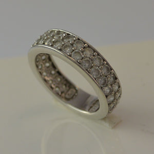 Bi-Color Memory-Ring - mit Zirkonia / 925er Silber