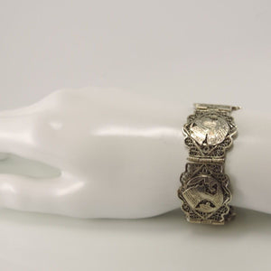 Antik Art Deco Armband Silber 835er filigran floral