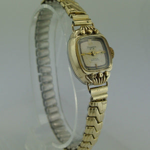 DUGENA - 17 Rubis Antichoc Damenuhr / Handaufzug / Gold-Double